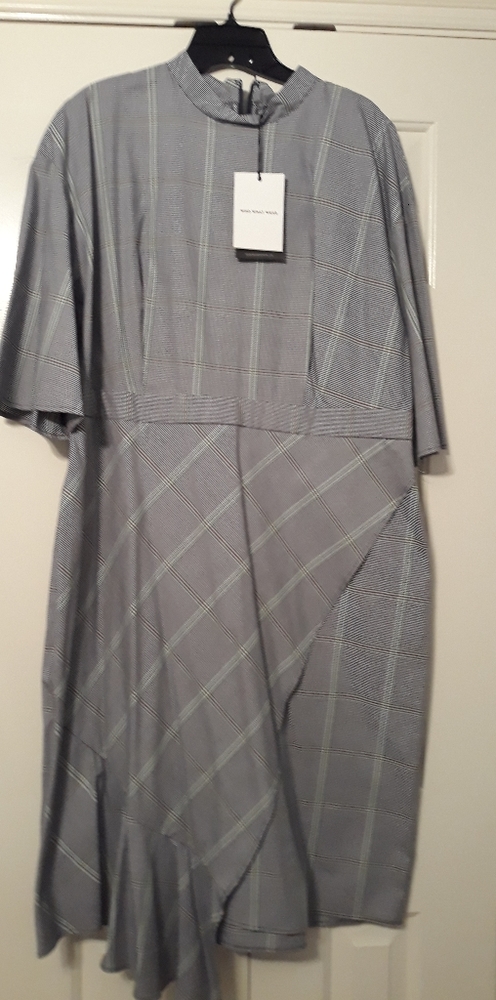 Plaid Dress with 3/4 sleeves